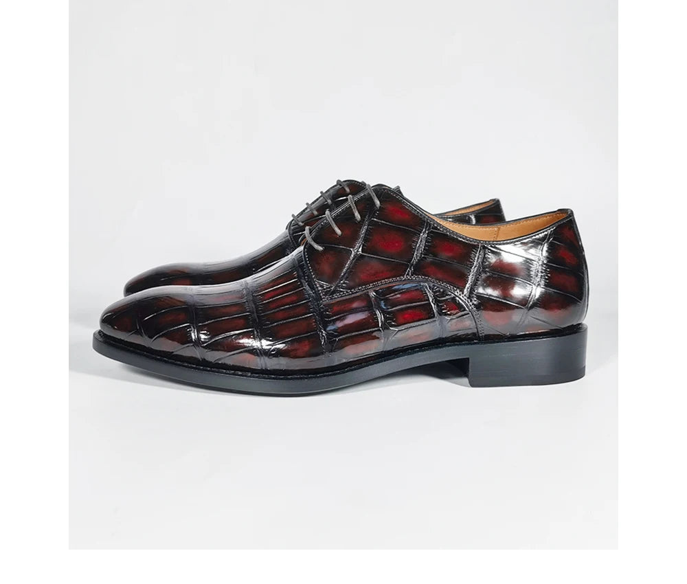 Genuine Crocodile Leather Dress Oxford Leather Shoes for Men Custom Handmade Luxury Leather Shoes Men Business Dress Shoes Men