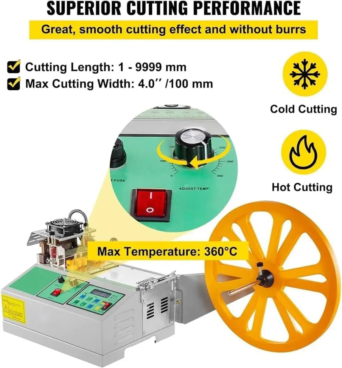 998 Factory Supply Small Automatic Computer Cold and Hot Cutting Machine for Tapes Webbing Ribbon Rope and Elastic Band