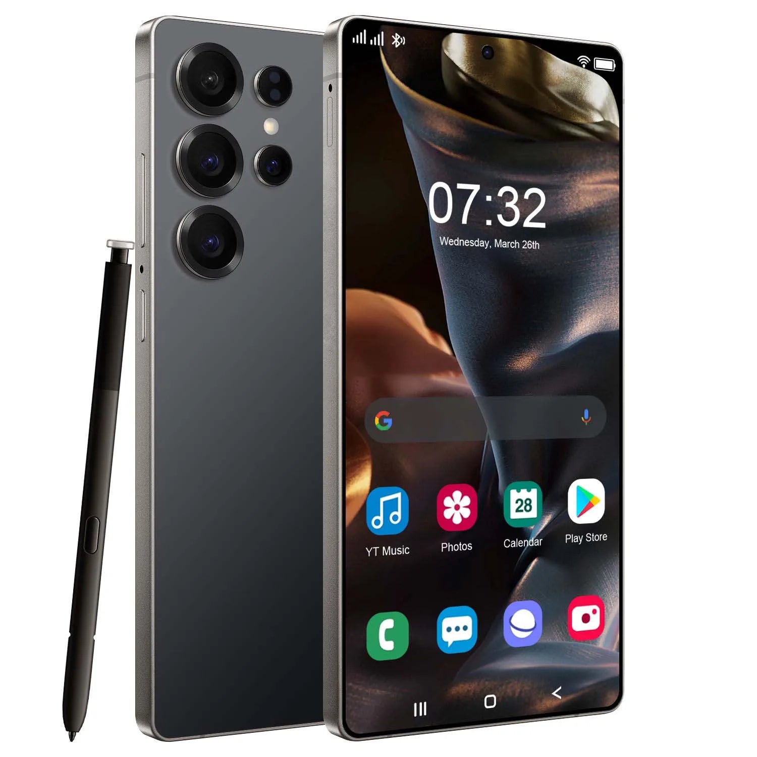 5G Smartphone Android 15 | 128GB Unlocked Dual SIM Phone Black 4 G 128 GB Tidesmit