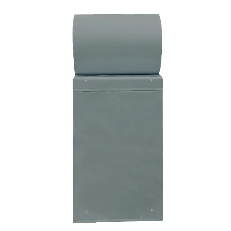 Pre-opened auto packaging bag, gray plastic roll dispensing onto flat pouch