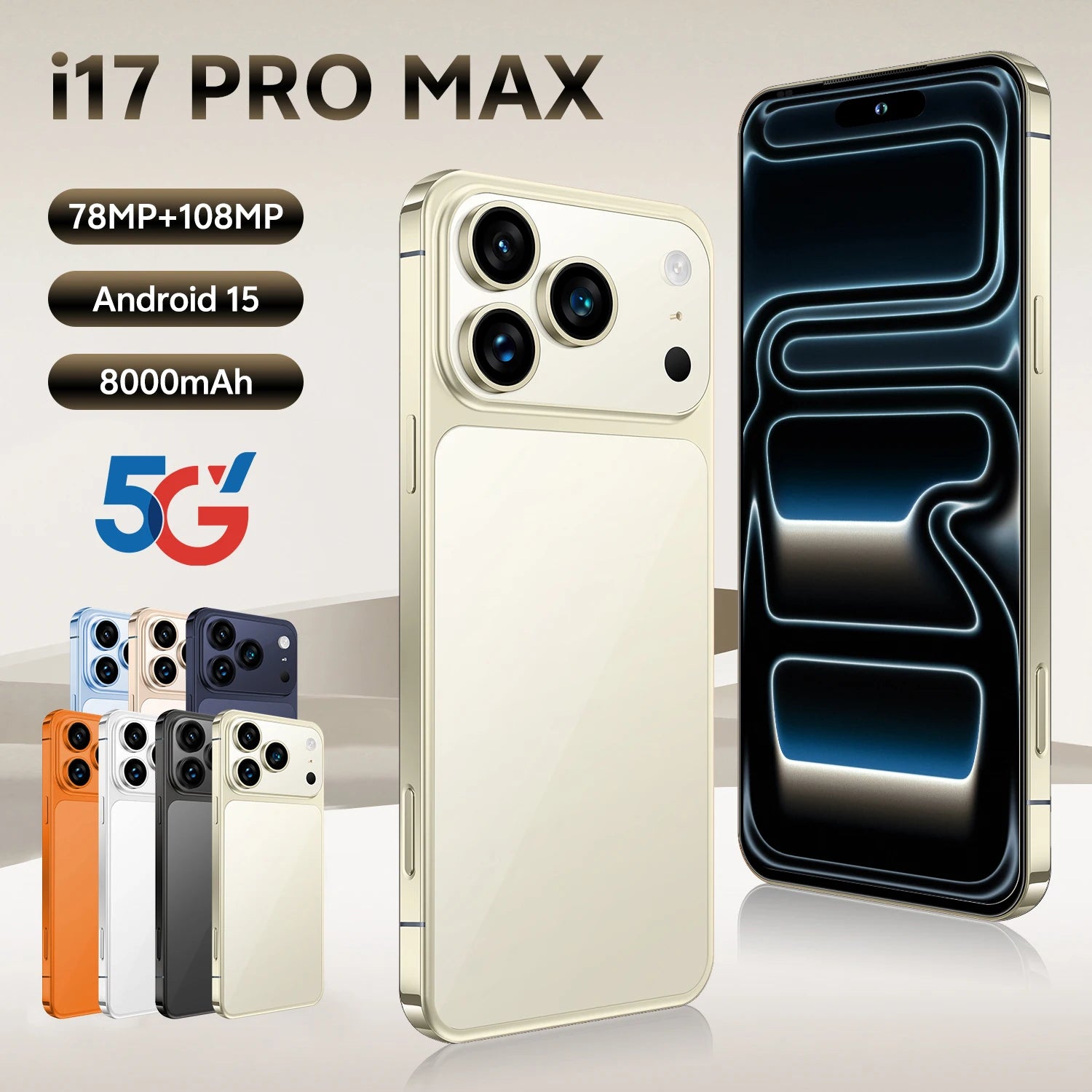 Tidesmit 5G Smartphone: 1TB Storage, 16GB RAM, 7.3 Inch AMOLED Tidesmit