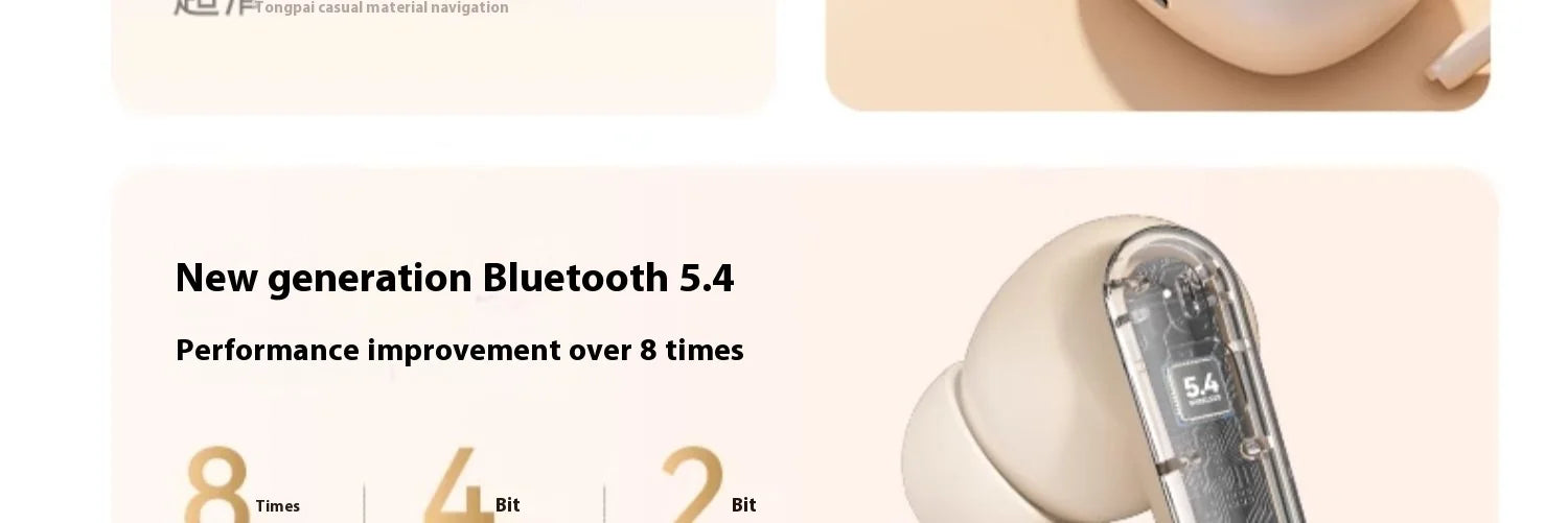 For Bluetooth In-Ear Headset LED Battery Wireless Noise Reduction Long Endurance High Sound Quality for Sports Running Tidesmit