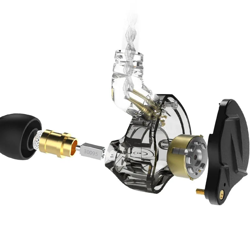 KZ ZSN Pro X Metal Earphones 1BA+1DD Hybrid Technology HIFI Bass Earbuds In Ear Monitor Headphone Sport Noise Cancelling Headset Tidesmit