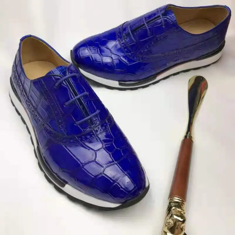 New Arrivals Men's Casual Shoes Luxury Brand Shoes Men Customize Pure crocodile Genuine Leather Fashion Sneakers for Men