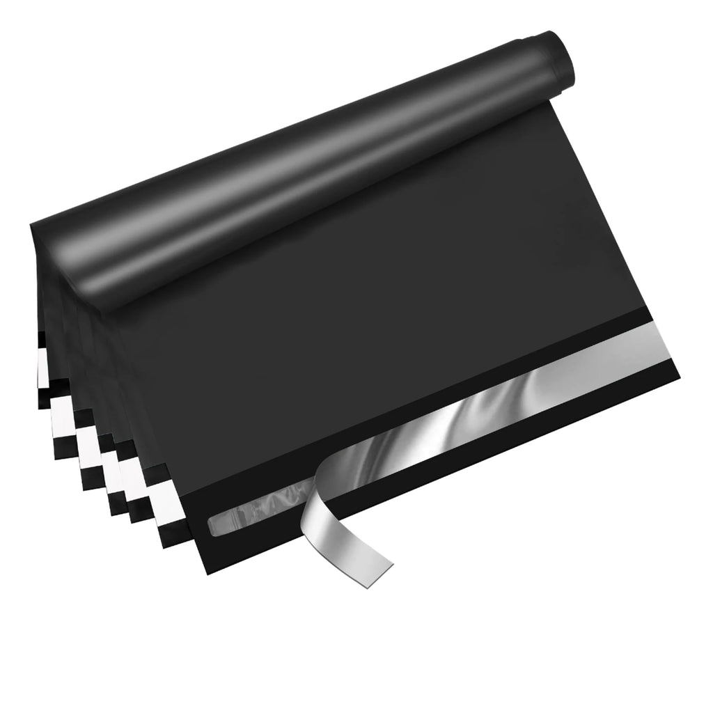 Black self-seal poly shipping mailer bag, waterproof thick 10x13 size