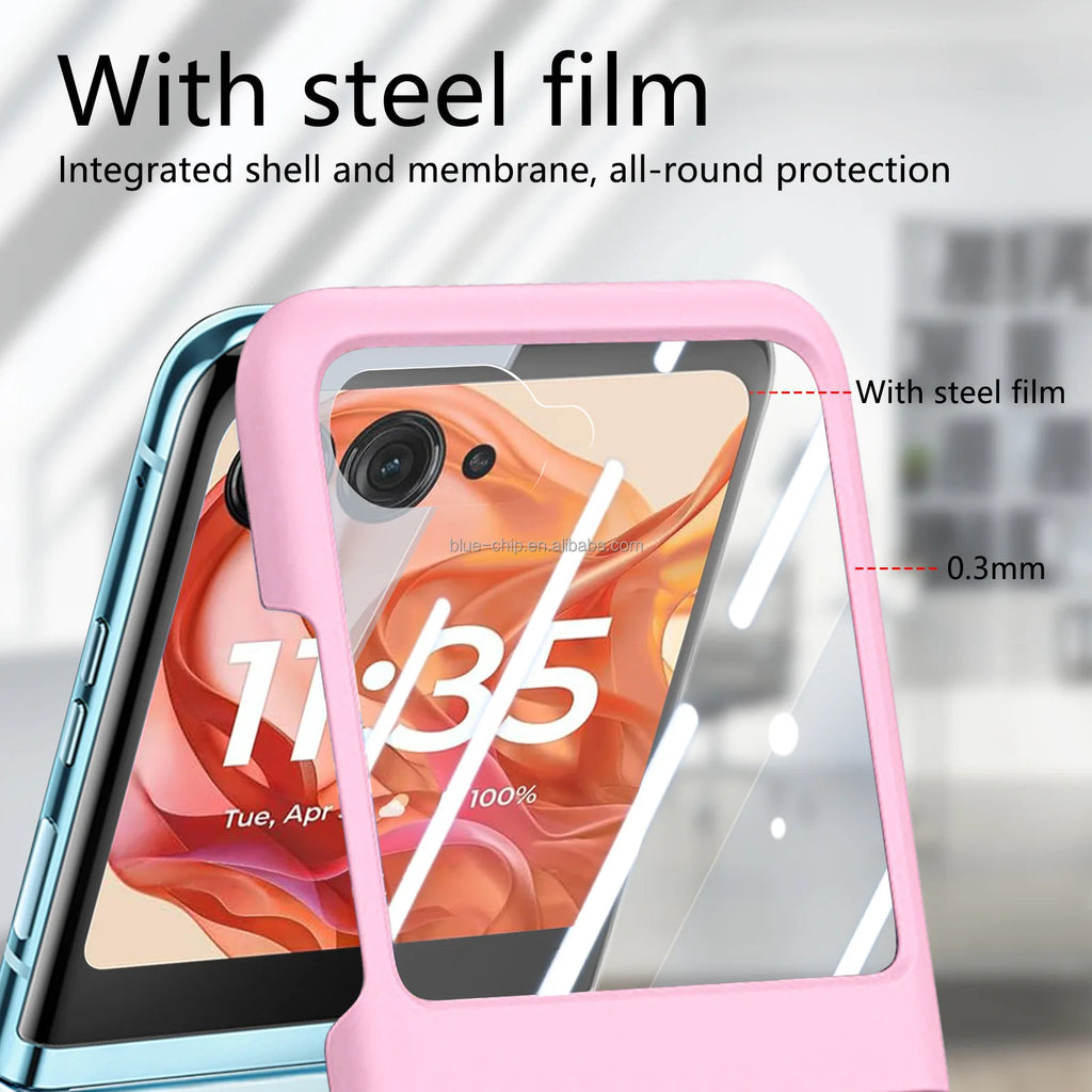 Ring Anti-Fall Promotional 2025 New Model Mobile Back Cover and Screen Protector Bulk Cell Phone Case for Motorola Razr 50 Ultra Tidesmit