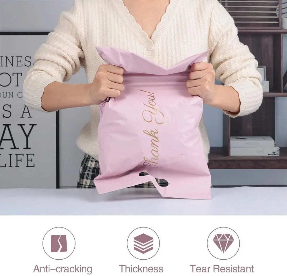 Perfect Printing Mailers Pink Design Mailing Bag  Custom Plastic Shipping Mailer Packaging Delivery Bag High Quality 10x13inch