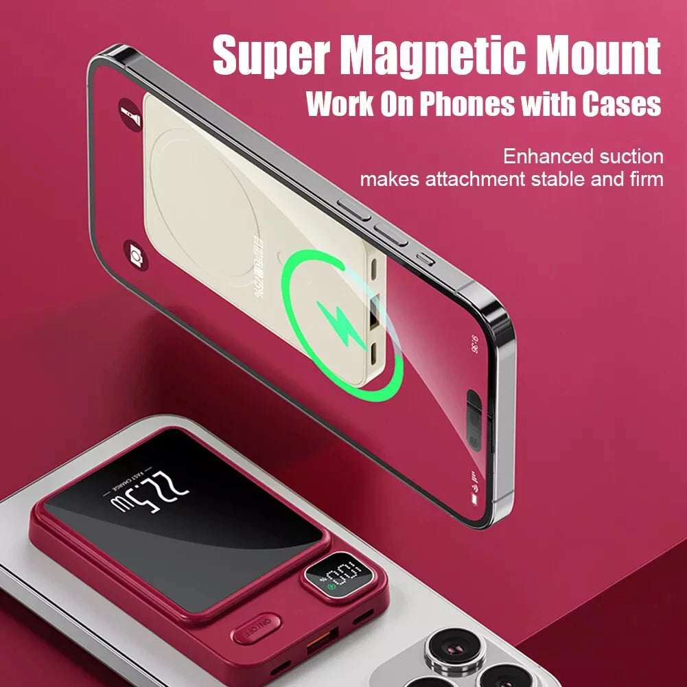 Power bank charger-min Magnetic Wireless Charging Power Bank Manufacturer 5000mah 22.5w Outdoor Power Bank Wireless Charger Battery Pack Powerbank Tidesmit
