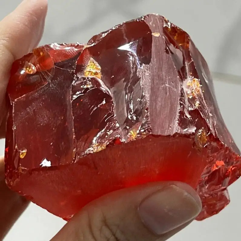 Loose Gemstone Rough China Red Uncut Cubic Zrconia
