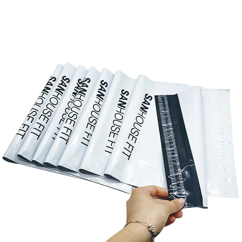 Wholesale Premium Custom Matte Beige Logo Printing Mailer Bags for Shipping