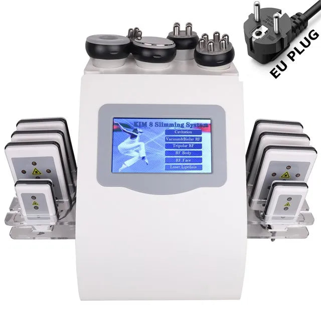 6-in-1 Ultrasonic Cavitation Machine for Body Shaping - CE Certified Body Shaping Massage Equipment EU PLUG Tidesmit