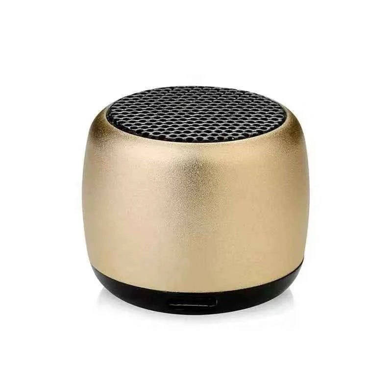 High Quality Portable Bluetooth Speakers 5W Wireless Bass Mini Size Cute Lanyard Home Theatre Mobile Phone Outdoor 1 Year Gold Metal 0.8" My Store