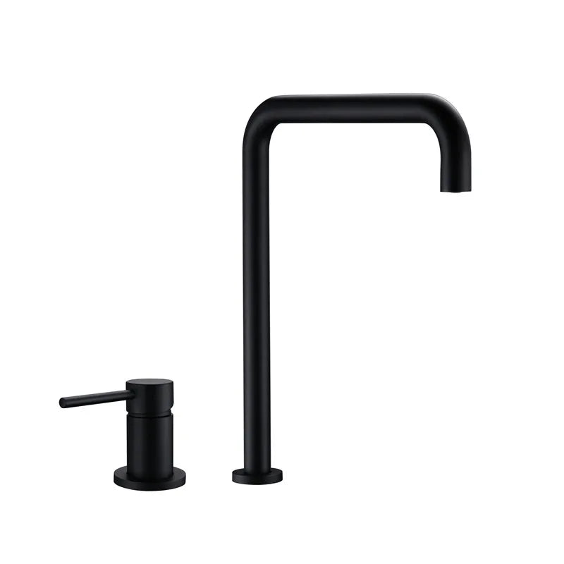 Modern Style Bathroom Basin Mixer Tap Dual Holder Single Handle Fixed Basin Faucet Hot And Cold 2 Hole Kitchen Sink Mixer