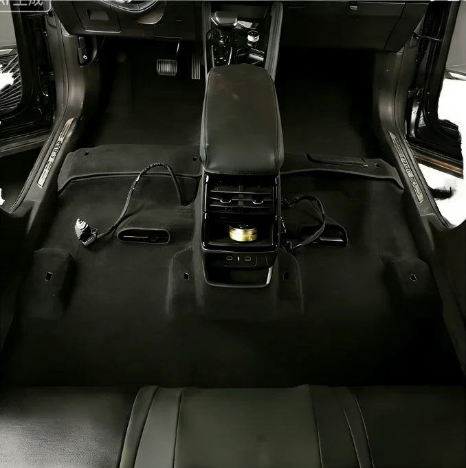 Luxury Custom Waterproof 20mm Thick Full Enclosure Car Floor Mats Seamless Leather Carpet Mats High-end Auto Interior Fittings