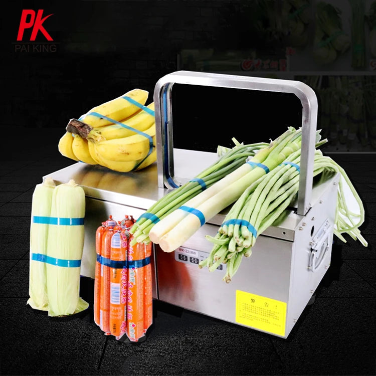 Tabletop Tape Binding Machine Strapping Vegetable Machine Desktop Small Objects Strapping Small Vegetable Banding Machine