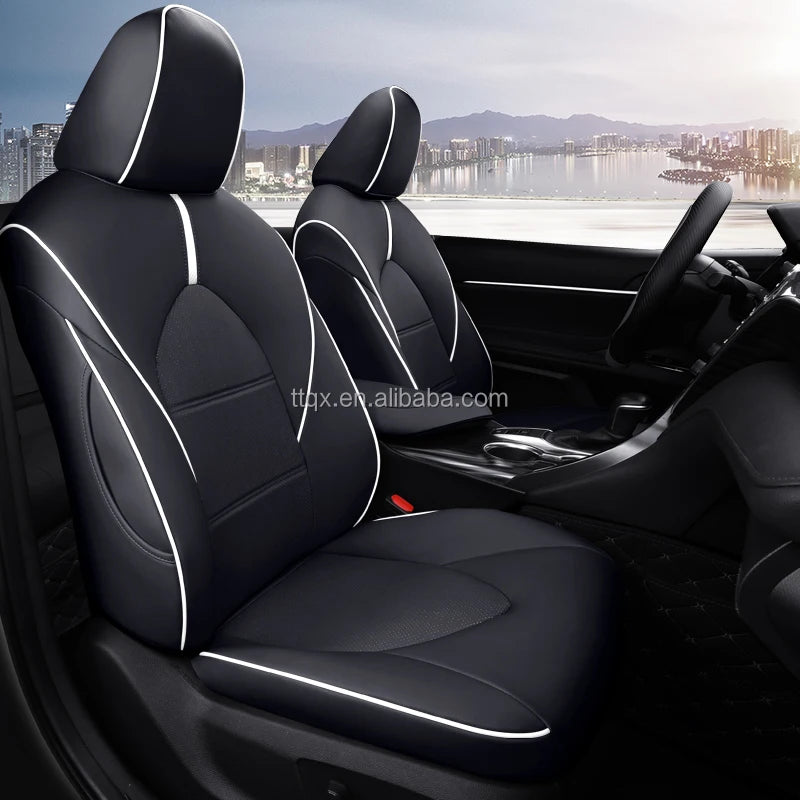 Car Seat Covers for Toyota Camry 2018-2024 Seat Covers Full Set Luxury Leather Car Accessories Waterproof Car Seat Protector
