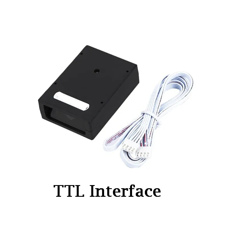 Barcode scanner with TTL interface cable kit and stripped wire connector