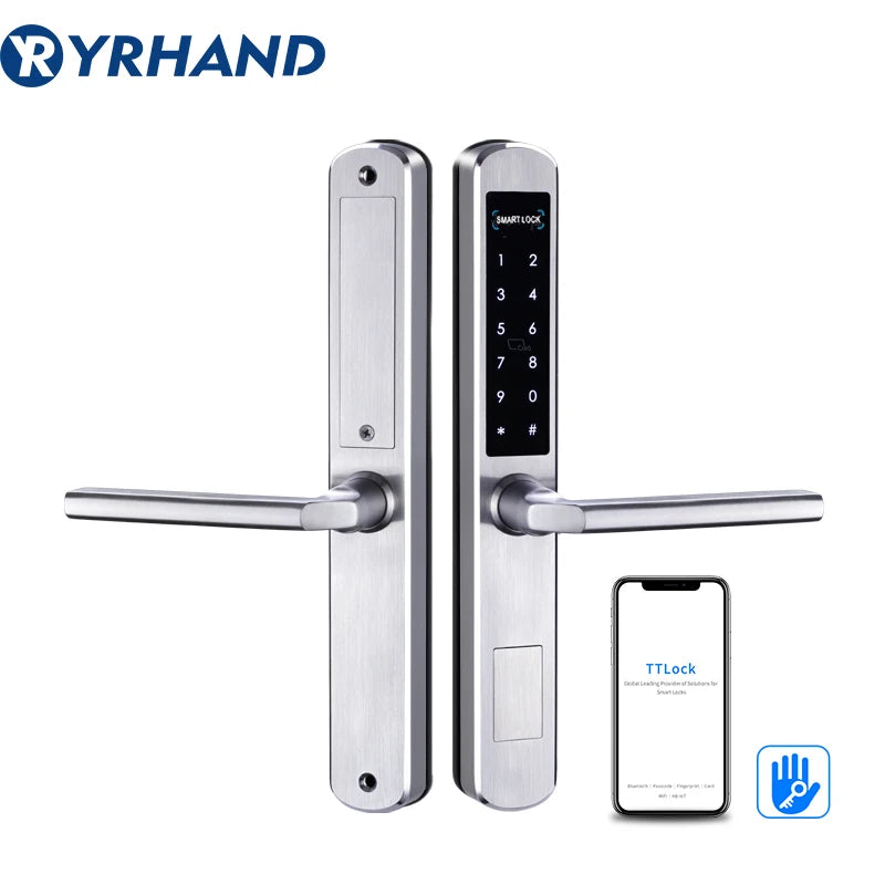 TTLock App Smart Sliding Lock WIFI Electronic Door Lock Bluetooth Digital APP Keypad Code RFID Card Keyless Lock For Hotel/Home