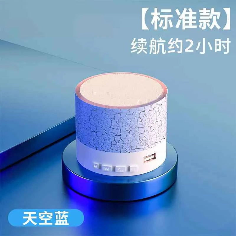 Upgrade Mini Portable Bluetooth Speaker RGB Light USB TF Card Reader Stereo MP3 Speaker for Home Atmosphere Desktop Blue US My Store