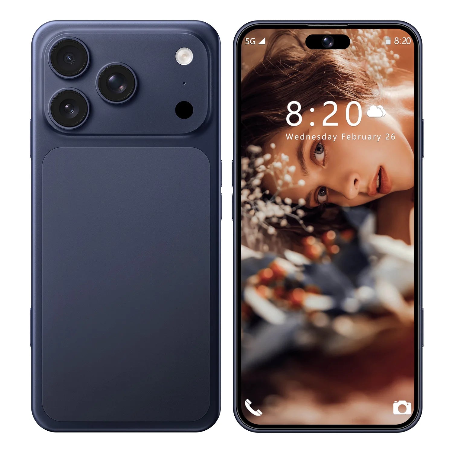 Tidesmit 2025 Model 17 Pro smartphone showing 6.9-inch 120Hz AMOLED display and sleek metallic finish.