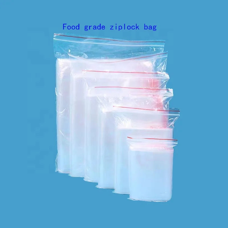 Zip Bags 100 Count 2 Mil Clear Zip Plastic Poly Bags with Resealable Lock Seal Zipper for Food Jewelry Clothing Small Business