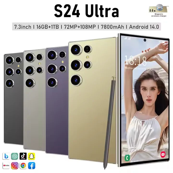 Cheap 5G Smartphone S24 ULTRA Smart S24 ULTRA 16GB+1TB Mobile Phone Original Dropshipping Unlocked Telephone Samsun - Tidesmit