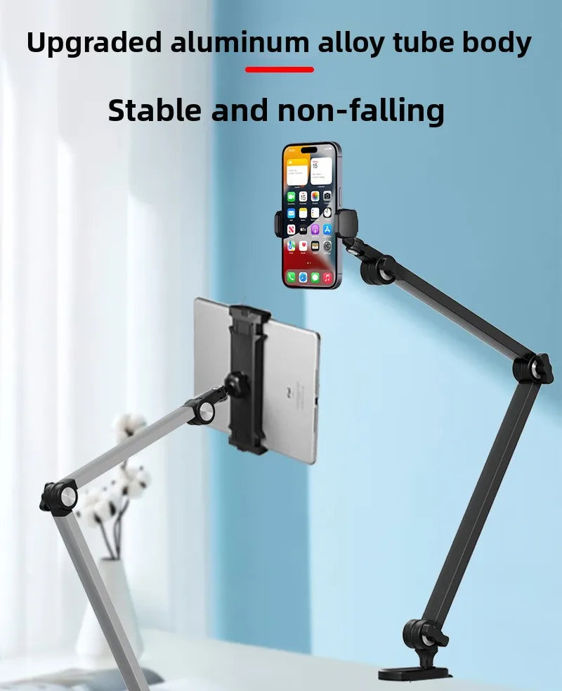 Smart Tracking Waterproof Mobile Phone Stand Aluminum Alloy Bedside Tablet Holder Rotating Desktop Shooting With Custom logo Tidesmit