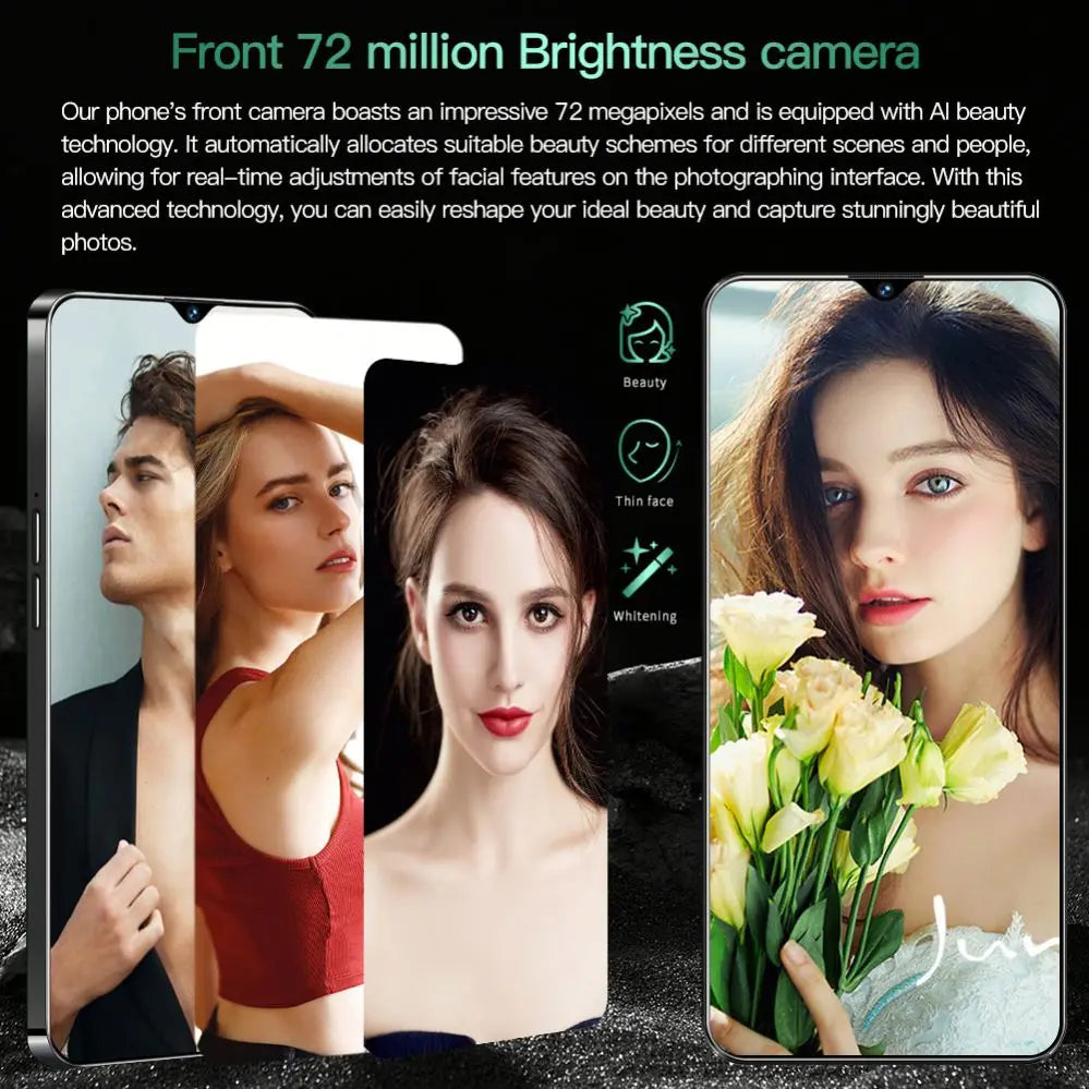 Tidesmit 5G Smartphone, 16GB RAM, 1TB Storage, 6.8 Inch AMOLED Display Tidesmit