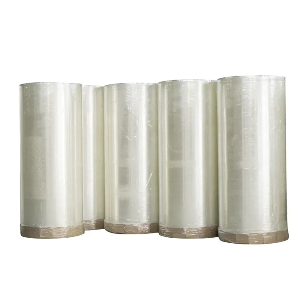 Transparent white wide packing tape rolls, pressure-sensitive single-sided waterproof tape