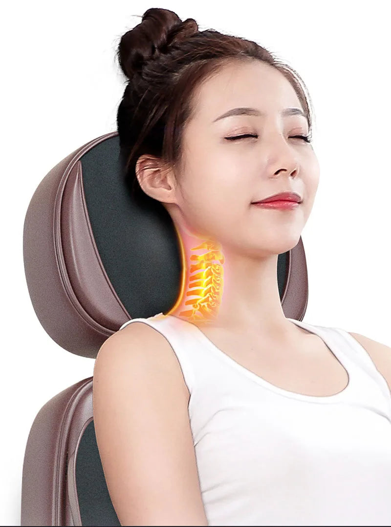 Electric Massager for Neck and Back Pain Relief with Heat by Tidesmit Massage Cushion Tidesmit