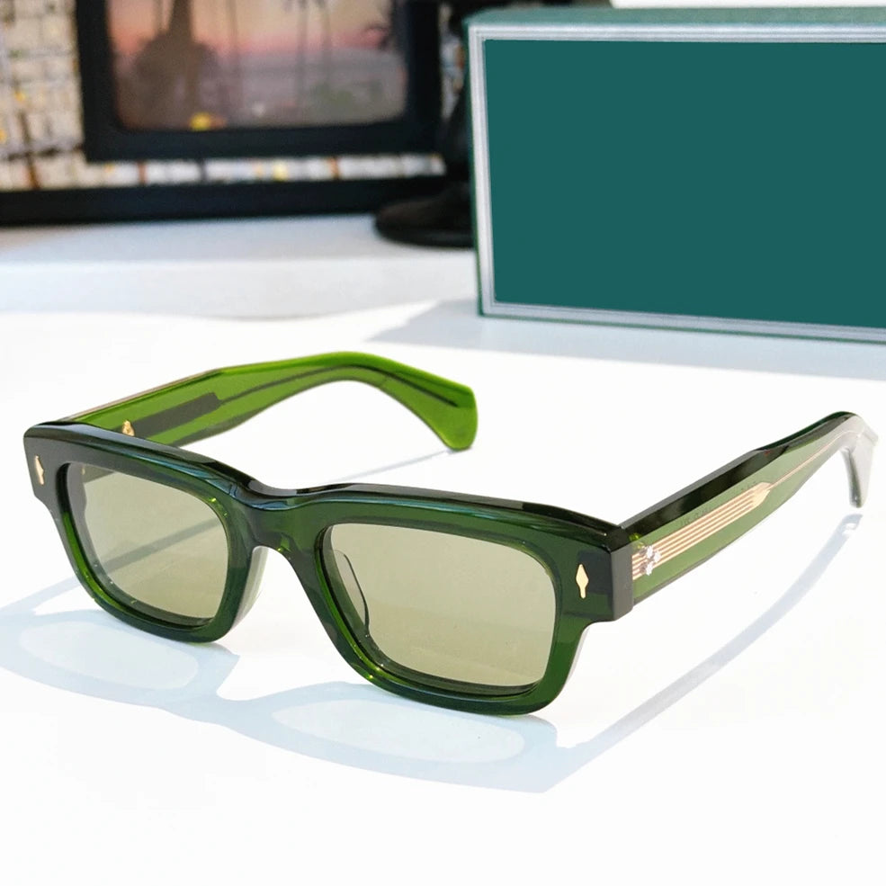 High End Premium Shades Luxury Designer Sun Glasses Unisex Thick Square Acetate Branded Sunglasses for Men and Women