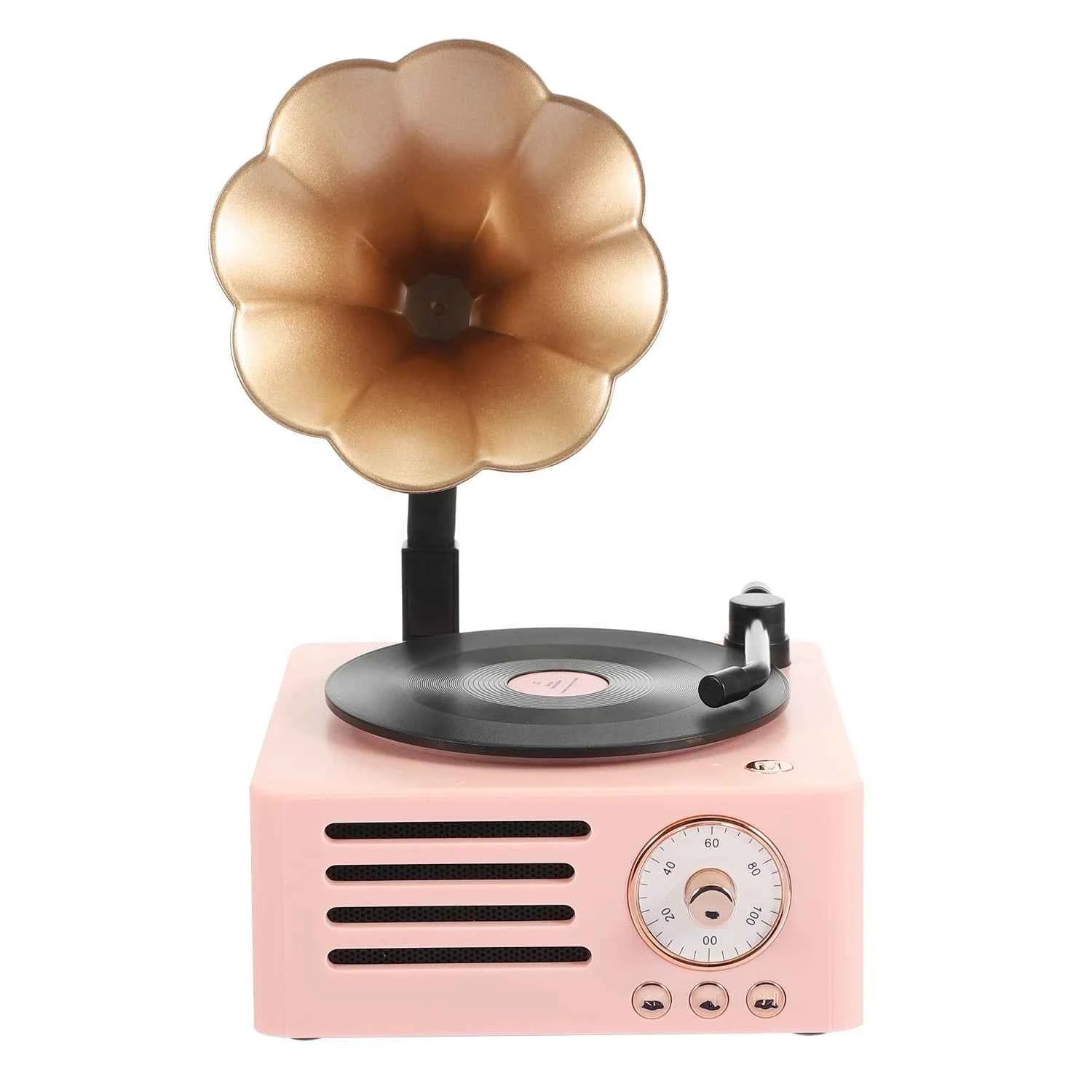 Bluetooth Stereo Sound AUX Loudspeaker Classic Music Player Retro Vinyl Record Player Wireless Speaker My Store