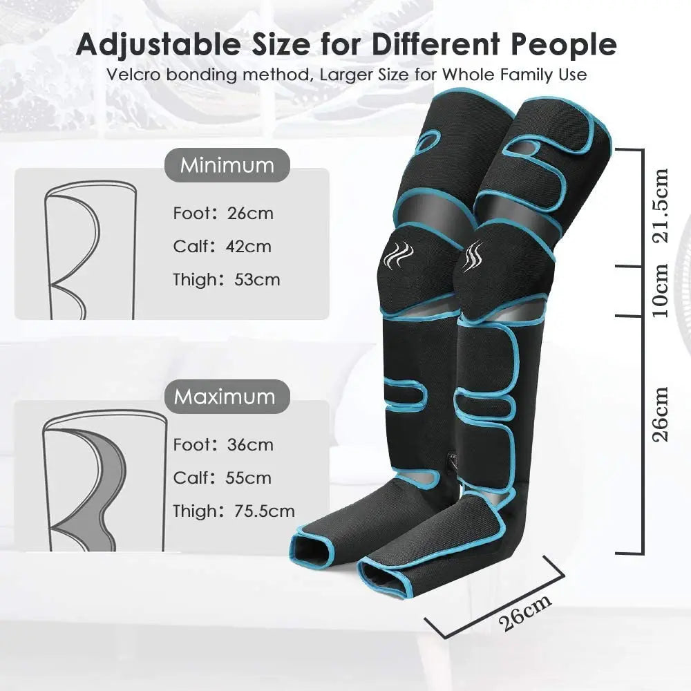Leg Air Compression Massager with Heat Therapy for Circulation Relief Body Shaping Massage Equipment Tidesmit