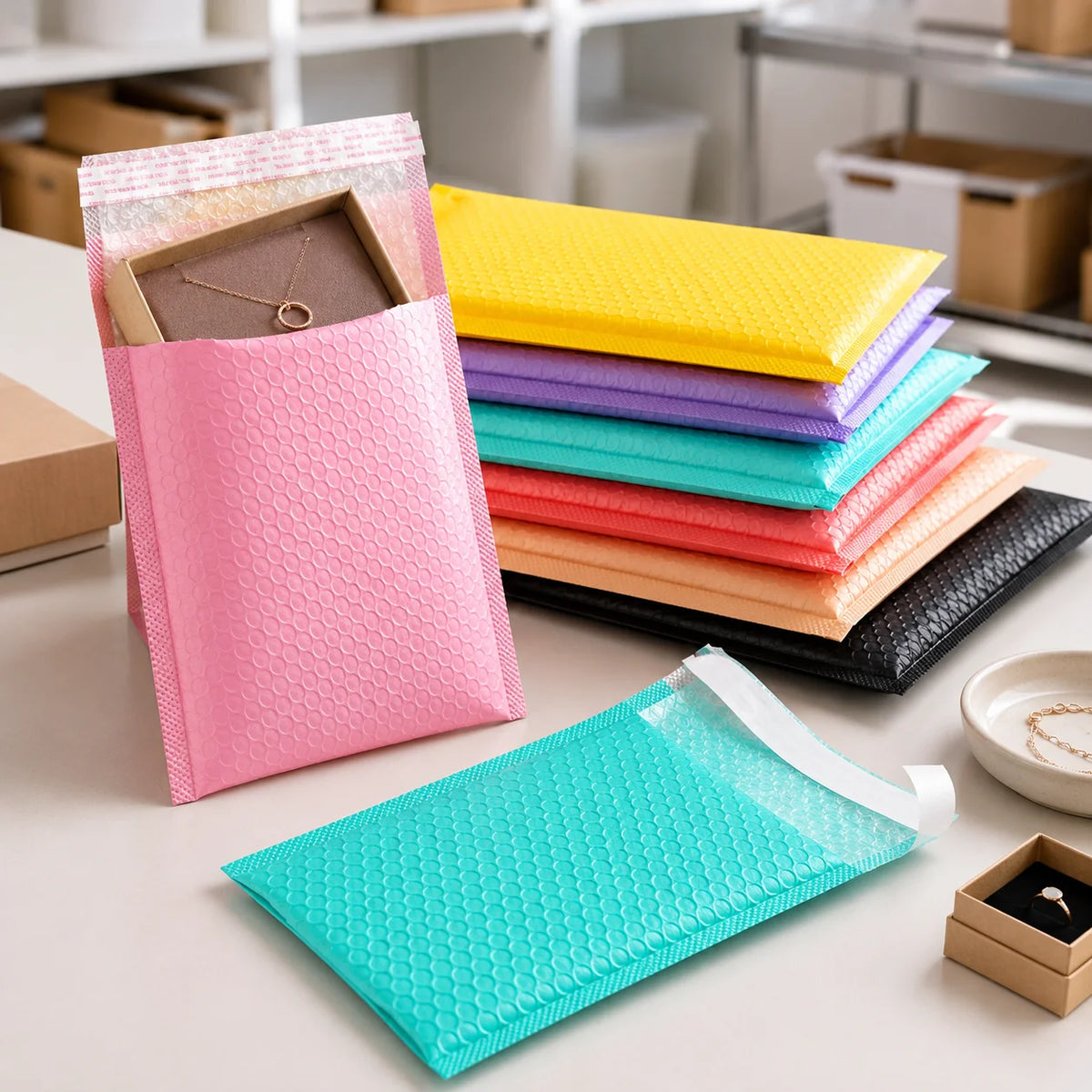 Custom Hot Selling Polyethylene Bubble Mailing Envelope Biodegradable Recycled Packaging Bags Express Printing Mailing Bags