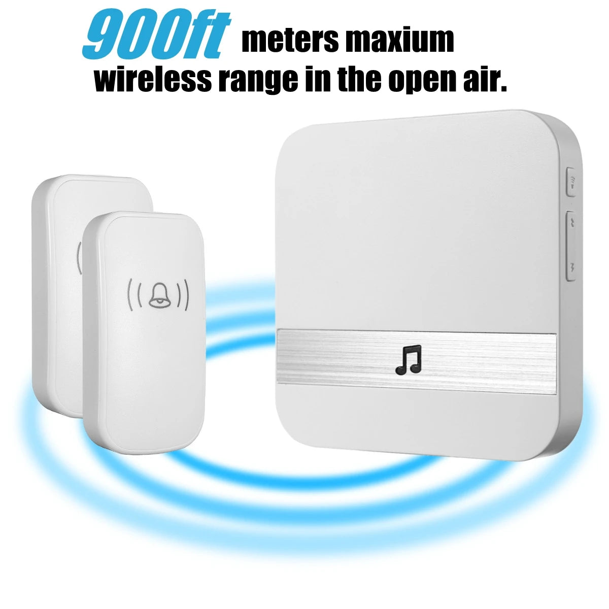 Universal 433MHz Wireless WIFI Smart Video Doorbell Chime Indoor Music Receiver 52 Melodies 4 Levels Volume for Smart Doorbells