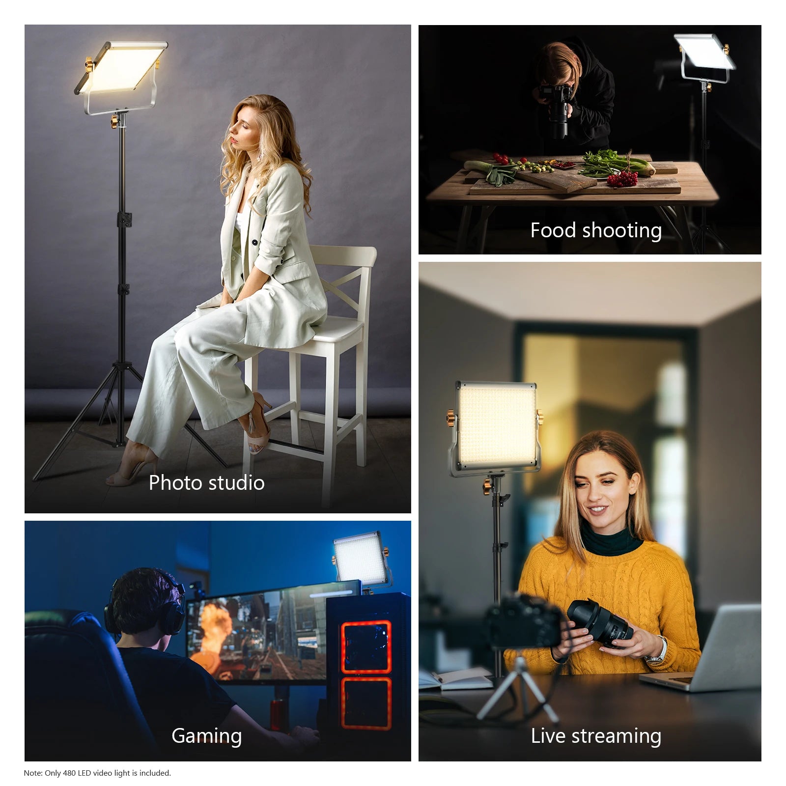 Bi-Color LED Video Light Panel with U-Bracket for Professional Studio Tidesmit