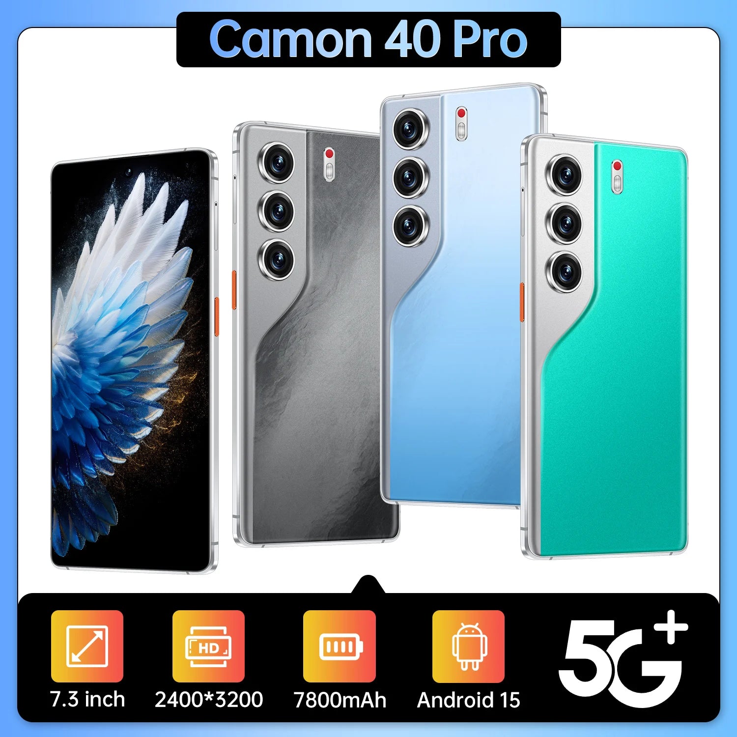 Camon 40 Pro 5G Smartphone, 16GB RAM, 1TB Storage - Tidesmit Tidesmit