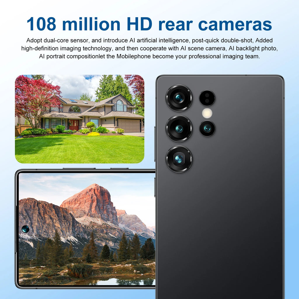 High Configuration S25 Ultra 2025 7.3Inch 22GB+1TB 5G Android 15 HD Screen  108MP Clear Camera  Gaming Long Standby Smart Phone - Tidesmit