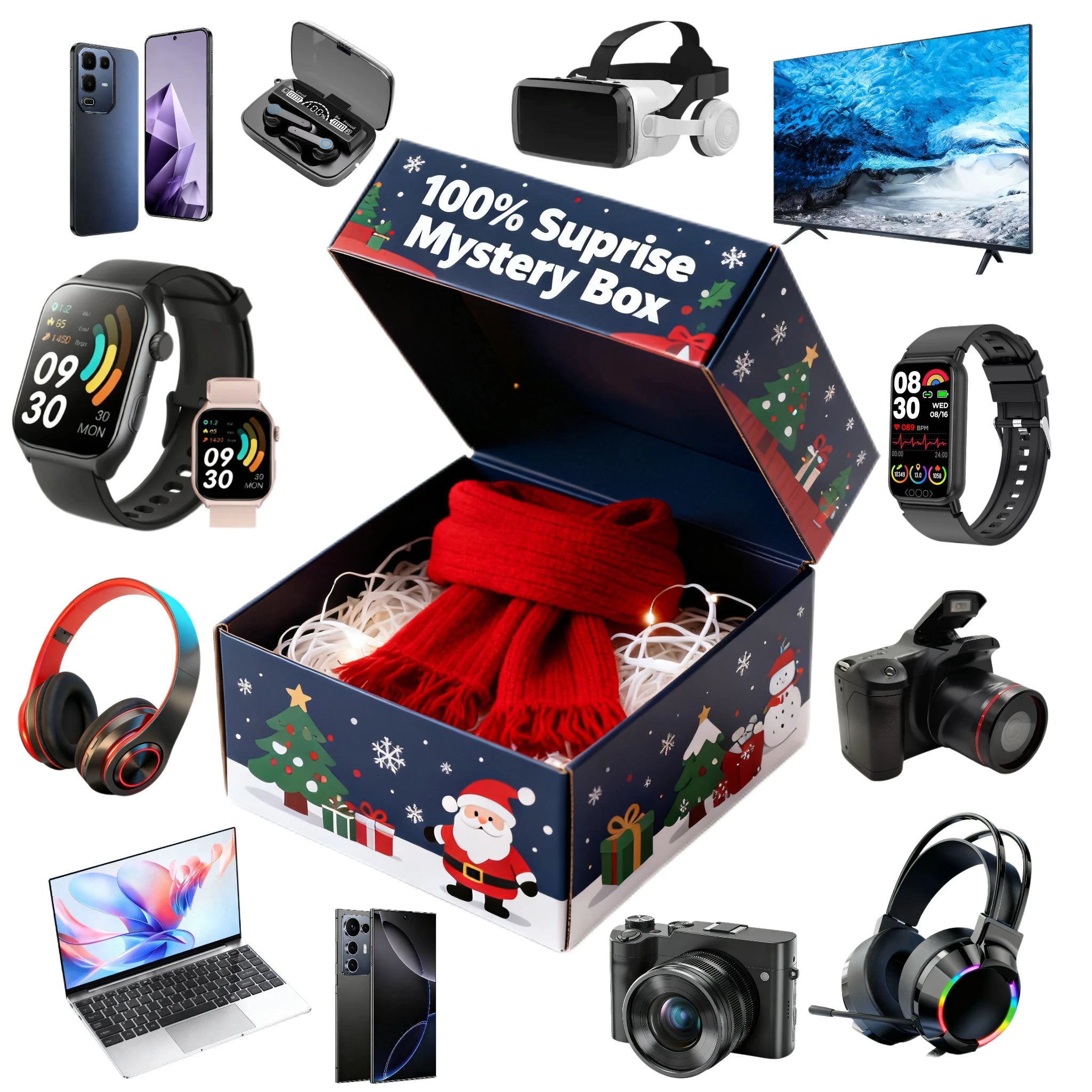 Long Worth 5G smartphone mystery box containing random 3C electronics for a lucky novelty gift experience