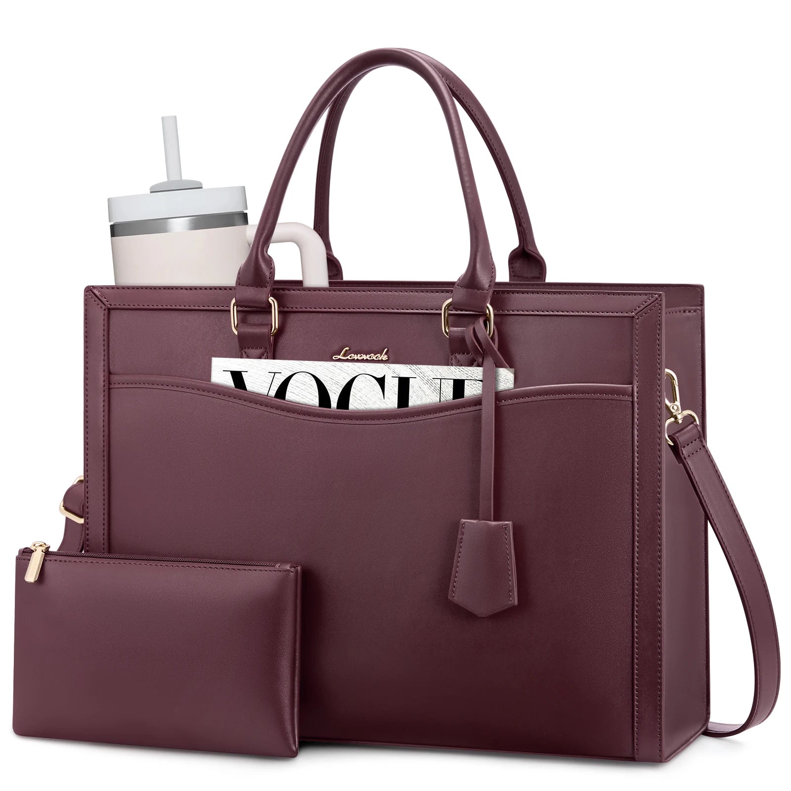 LOVEVOOK 2025 Designer 15.6 17in Laptop Handbag Luxury Tote Bag for Women Ladies Office Travel Daily Work Laptop Tote Hand Bags