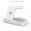 Wireless Charger 3in1 4 in 1 15w Fast Charging Station Foldable Adjustable Phone Charger Dock for iPhone Apple Watch for Airpods Universal White Tidesmit