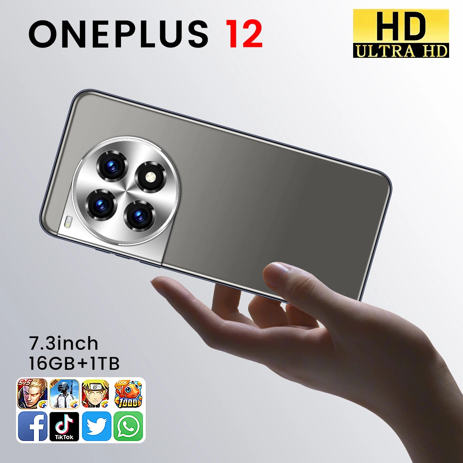 OnePlus 12 5G Smartphone, 16GB RAM, 1TB Storage - Unlocked Tidesmit