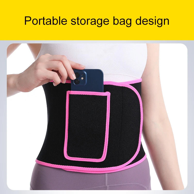Fitness Waist Belt for Men and Women Support Protection Belt Waist Wrap Belt With Storage Bag Brace Back Tidesmit