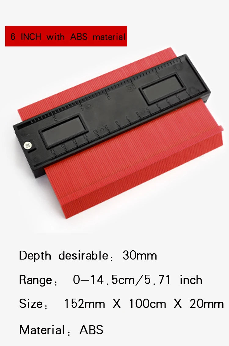 Contour Gauge Duplicator Ceramic Tile Carpet Cutting Template Profile Measuring Angle Ruler Contour Duplicator Woodworking Tools