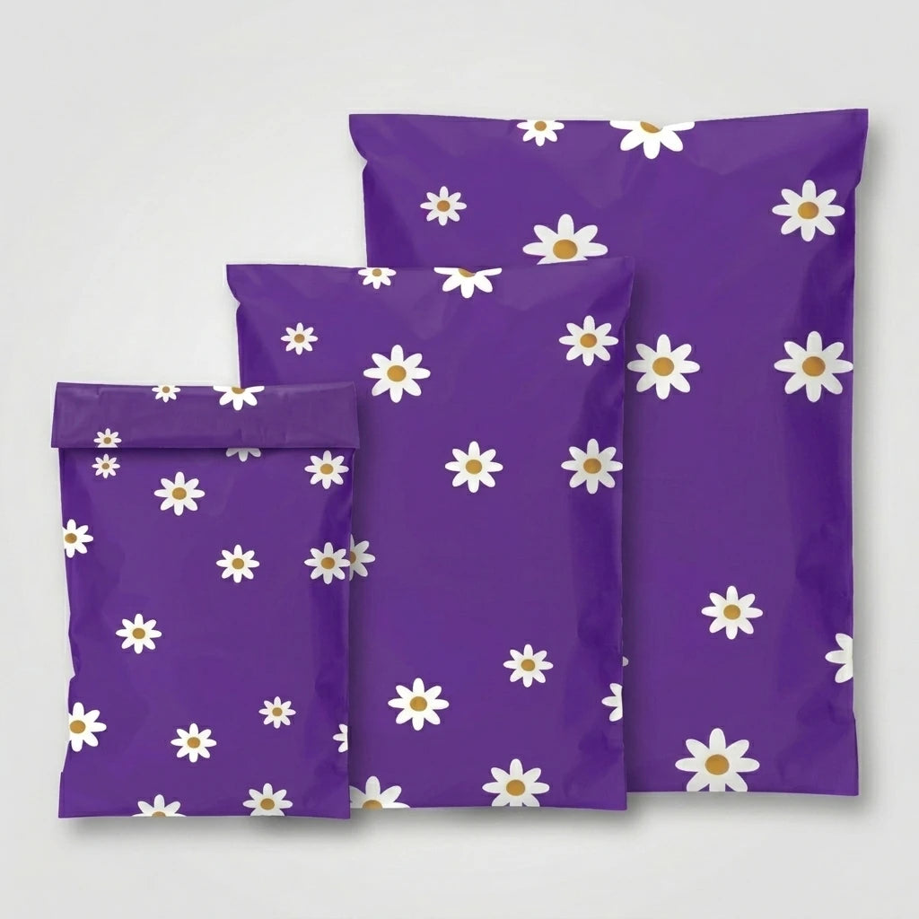 Explosion Proof Poly 3mil Thick Shipping Bags for Clothing Cute Mailing Envelopes Daisy Printed Poly Mailers Bulk Packaging