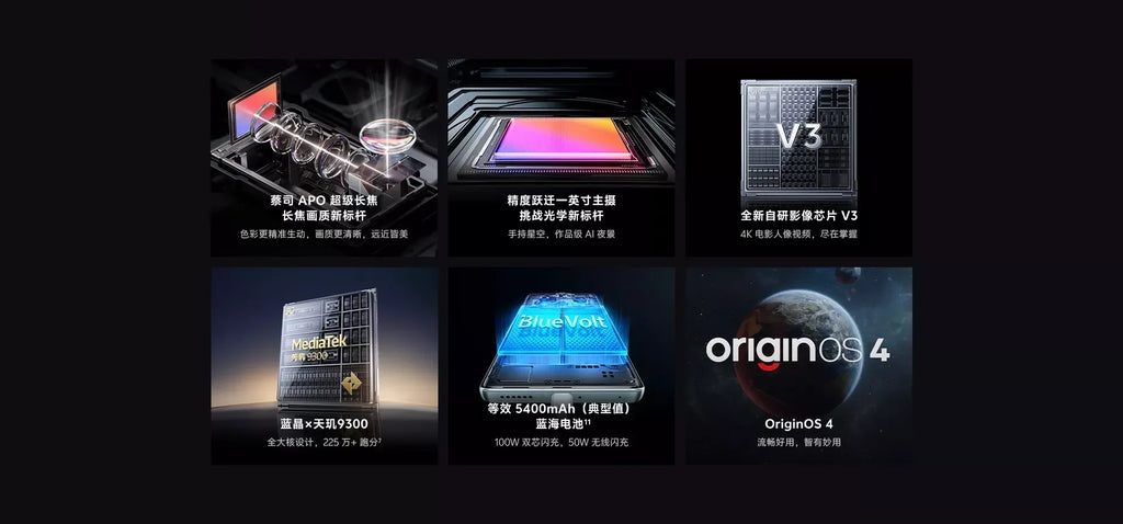 Hot Sales Vivi  X100 Pro 5G Mobile Phone 16GB+1TB Memory 5G Battery 100W Charge 6.78 Inch Octa Core Beauty Camera CDMA LTE - Tidesmit