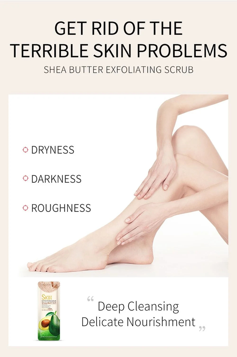 Shea Butter Exfoliating Face Scrub & 5-Piece Gel Skin Care Set Scrubs Treatments Tidesmit
