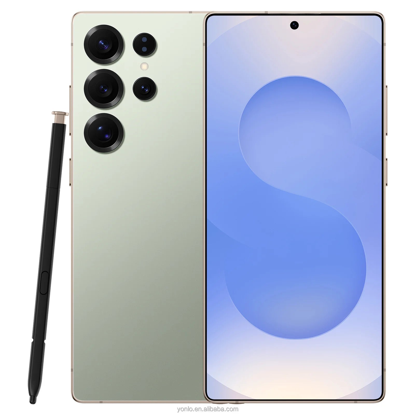 Tidesmit S26 Ultra 5G smartphone showing the 7.3 inch display and sleek premium design from a side angle view