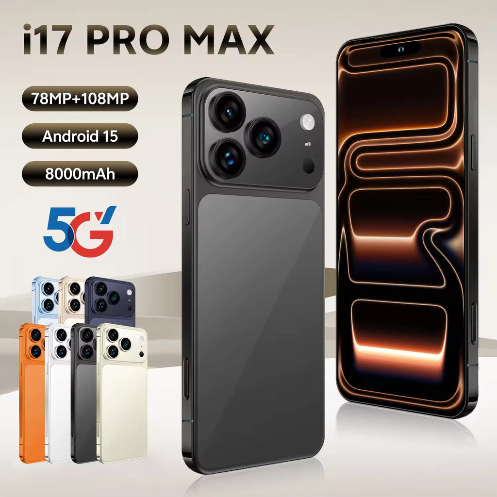 Brand new 2026 Model 17 Pro Max 5G smartphone with 16GB RAM and 6.9 inch display, US and Global version.