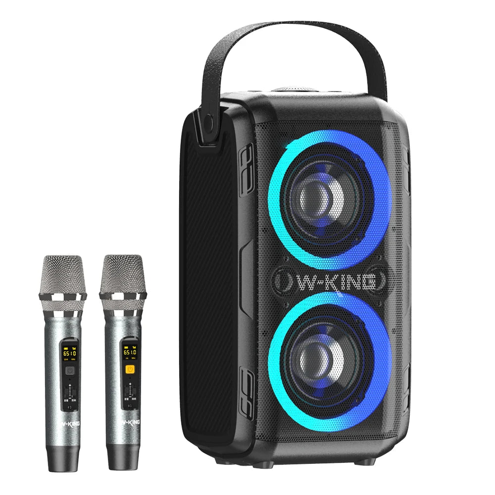 W-KING T9II 80W Portable Party Boom Box Outdoor Wireless Bluetooth Speaker Black My Store
